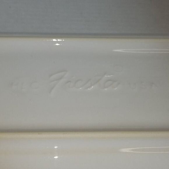 Fiestaware Fiesta CERAMIC Bread Tray Server Plater Dish Plate White - Picture 13 of 15